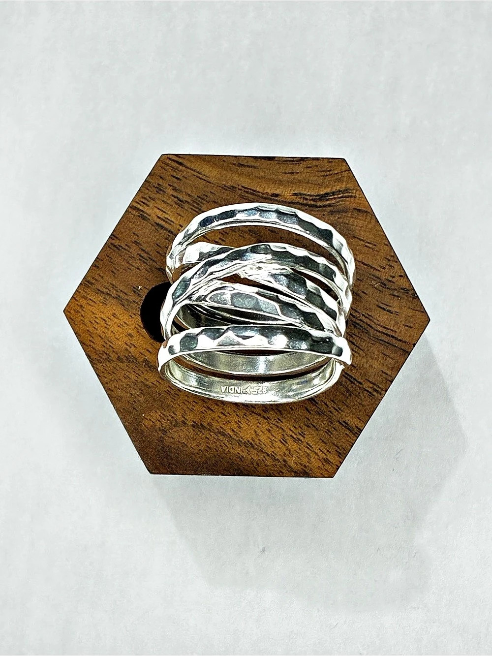 Textured Sterling Silver Ring size 8, New